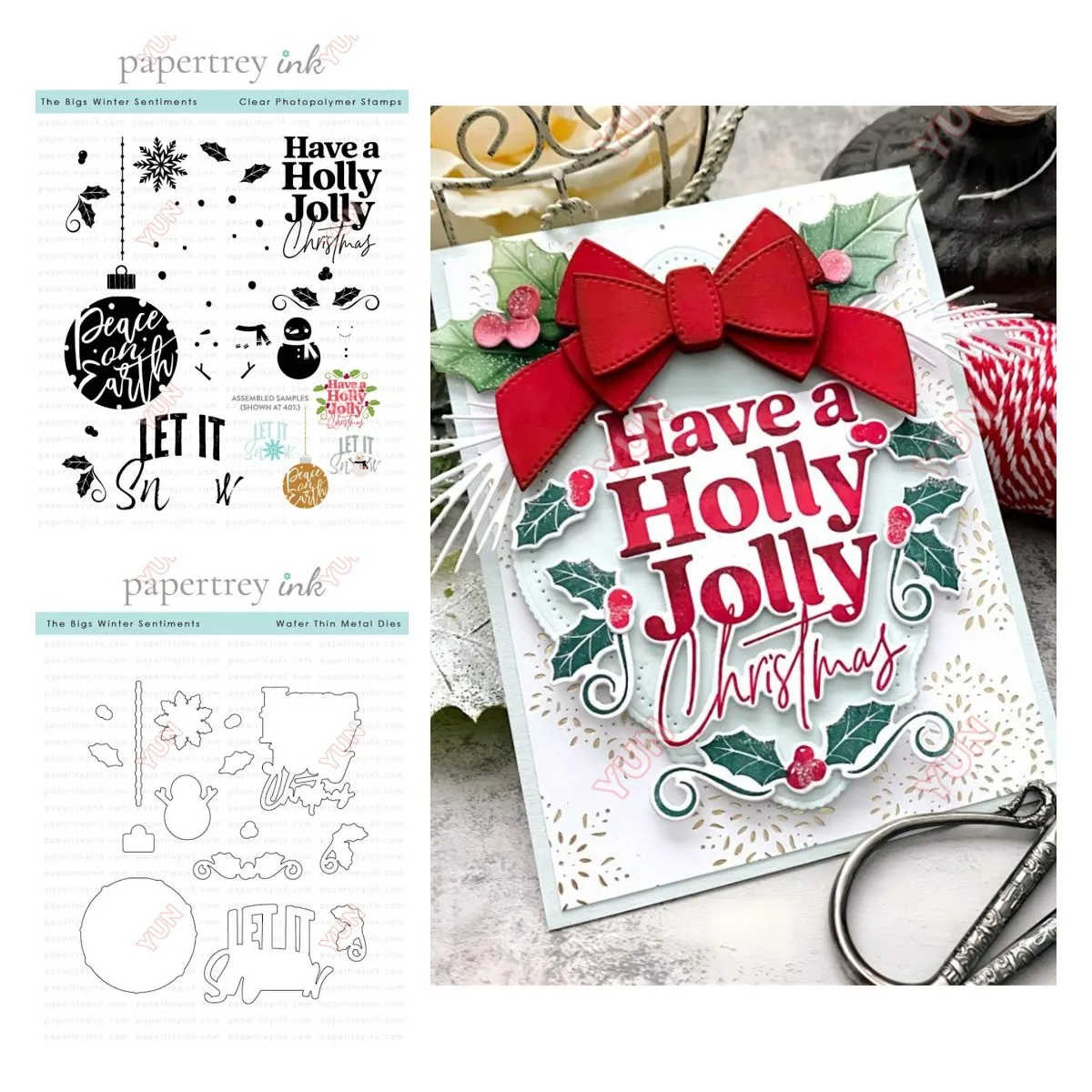 Candle Sachet - Timbres The Big Winter Sentiments, ornements
