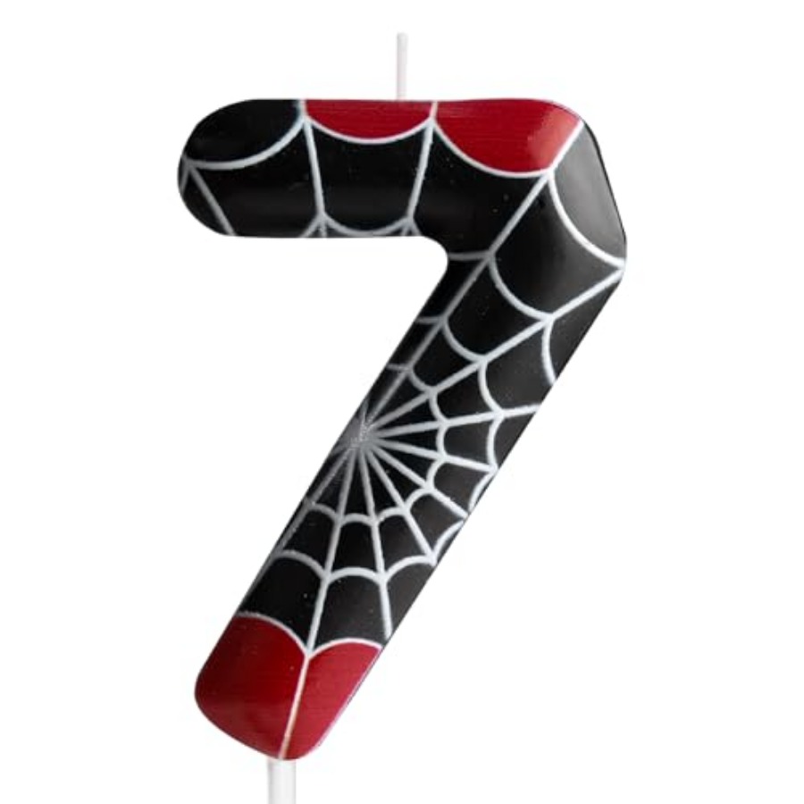 Candle For Supplies - Bougie d'anniversaire noire et rouge, décoration