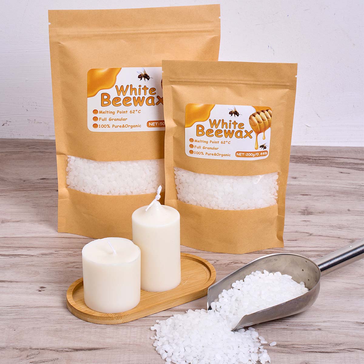 Cire d'abeille blanche 500g, f - Candle Supplies Beeswax avis et prix